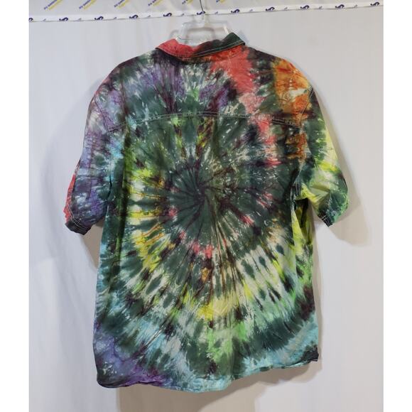 High Sierra Short-Sleeve Tie-Dye Button Down Shirt Size XL - Picture 2 of 4